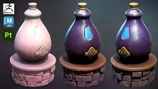 Stylized Pottery in Autodesk Maya 2024, Zbrush, Substance 3D Painter 2024