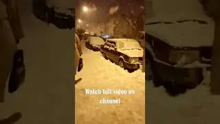 Hail falling | Snowstorm day | Istanbul Turkey 