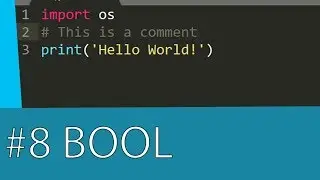 #8 PYTHON 3 TUTORIAL - DATATYPES THE BOOL DATATYPE