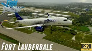 Microsoft Flight Simulator 2020 - Scary Weather Takeoff - Fort Lauderdale (KFLL)