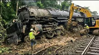 ASMR Train Restoration | Union Pacific Big Boy 4014 Reborn from Jungle Wreck (Ultra Realistic)