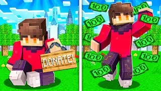 I Survived on $0.01 in Minecraft Block City