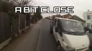 GOPRO HD Nearly hit by 3 lorrys - 3 close passes