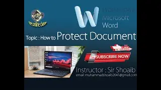 How to protect word document (Topic 45) Urdu / Hindi