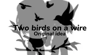 Two birds on a wire/gacha meme/