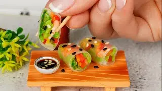 Приготовила Самые Маленькие Спринг Роллы в Мире! 🤗 Мини Спринг Роллы с Креветками! Мини Кухня