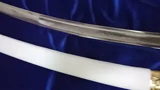 Шашка Ермоловская резная. белая кожа. 