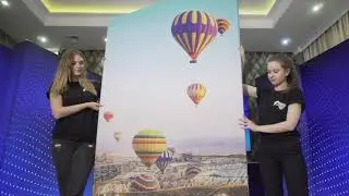 Промостойки City - инструкция по сборке пресс волла, мобильной полки и вешала.
