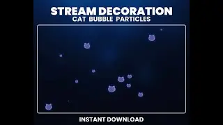 Cat Face Particles Twitch Stream Overlay – Animated OBS & Streamlabs Design