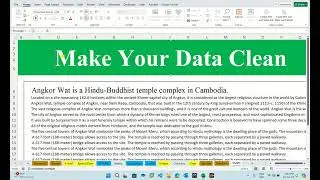How to Make your Excel Data Clean and Tidy របៀបរៀបចំទិន្នន័យបានស្អាតនិងលឿន | rean khmer computer