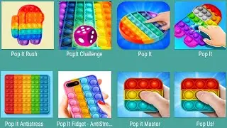 Pop It Rush, Poplt Challenge, Pop It, Pop It Antistress, Pop It Fidget, Pop It Master, Pop Us,...