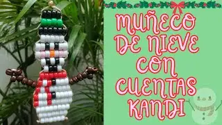 Hermosa idea para decorar en Navidad!♥ Muñeco de Nieve con Chaquiras o Cuentas Kandi!♥