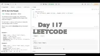 Day 117: LeetCode Problem 2418. Sort the People - Swift