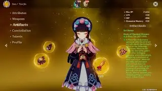 Yun Jin Trial and her default recommended build | Genshin Impact
