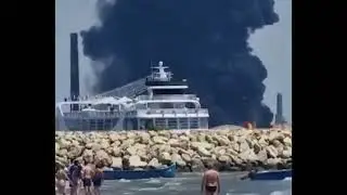 В Румынии взорвался и горит самый большой нефтеперерабатывающей завод.