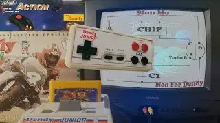 Dendy JUNIOR Famiclone with the Super Joystick that everyone dreamed of as a child!