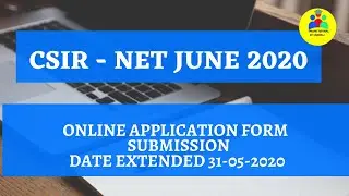 Csir Net exam Form date extended |Csir Net June 2020 exam date|Csir net mathematics