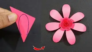 How To Make Paper Flower - Paper Craft | Flower Making With Paper | Easy Paper Flower Making Idea