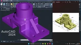AutoCAD 2024 | 3D Mechanical Drawing Beginner Practice | 3