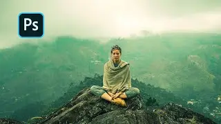 Greenish Mountain Photo Effect: Photoshop Tutorial