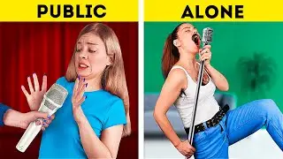 Girls in Public vs Girls Home Alone / Funny Awkward Moments