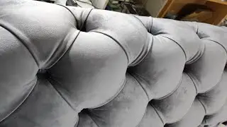 Гнутая спинка для дивана в каретной стяжке. Спинка капитоне. Делаем спинку для дивана