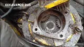 EXCAVATOR EK 18 TVEKS BEARING IN THE SWING COLUMN FELL APART