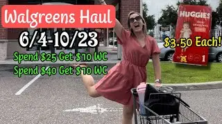 Walgreens Haul - Diapers for $3.50 Each! $3 Money Maker Transaction! 6/4-10/23