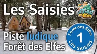 Les Saisies - Ski Alpin - Piste ludique "Forêt des Elfes" (février 2024) (4K)