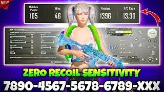 BGMI 2024 NO RECOIL/ZERO RECOIL SENSITIVITY CODE | BGMI BEST SENSITIVITY SETTINGS.
