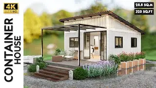 20ft Shipping Container House - 20ft x 8ft Container -  Tiny House architecture