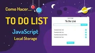 To Do List - Local Storage - JavaScript - ECMA6