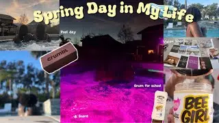 Spring Day in My Life 🌼 | GRWM, Crumbl, Home school, & more! *I Went Swimming Instead of Studying*