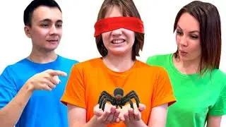 😅ОТГАДАЙ ПРЕДМЕТ С ЗАКРЫТЫМИ ГЛАЗАМИ ЧЕЛЛЕНДЖ