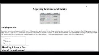 Applying text size and family
