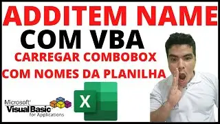 Como Preencher ComboBox Com Todos Os Nomes De Planilhas No Excel, Nomes Das Planilhas Em Combobox