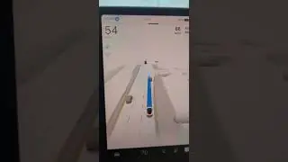 The Full Self-Driving visual screen is incredible and so much better than Autopilot 's version.