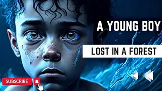 a little boy lost in a forest. a little boy story | cartoon story young boys with English subtitle