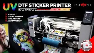 CUYI UV DTF STICKER PRINTER Roll to Roll A3 SIZE
