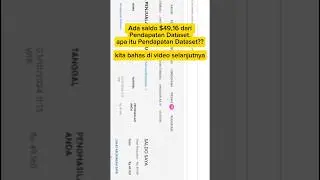 GAJIAN $49,16 DI MICROSTOCK POND5 DARI PENJUALAN DATASET, APA ITU? Kita bahas di video selanjutnya.