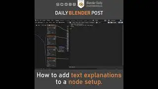 How to add text explanations to a node setup in Blender