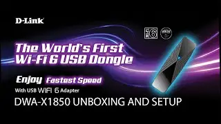 DWA X1850 Unboxing and Setup AX1800 Wi-Fi 6 USB Adapter