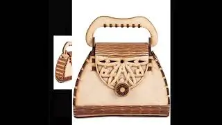 Toxen Women's Decorative Lesser Cutting Wooden Sling Purse Handbag For Girls With Leather Belt