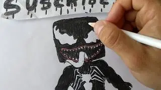 Cómo PINTAR a 😱VENOM😛 FUNKO POP/how to PAINT VENOM FUNKO POP