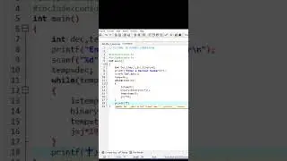 Decimal To Binary Conversion | C programming #coding #c #shots #coding_techniques #clanguage #viral