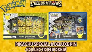 THE PIKACHU V-UNION SPECIAL AND DELUXE PIN COLLECTION BOXES! | Pokémon Celebrations UNBOXING