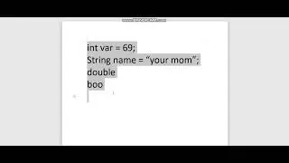Java Game Programming Tutorial: Variables