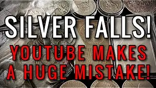Silver Spot Price FALLS & Sits in $22/oz Range, YouTube Makes a HUGE MISTAKE!