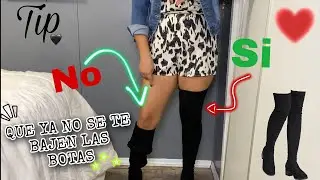 TRUCO PARA QUE YA NO SE BAJEN TUS BOTAS LARGAS❤️// ROCIOVROCHA