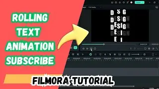 ROLLING TEXT ANIMATION - WONDERSHARE FILMORA - FILMORA TUTORIAL - FILMORA 13 - FILMORA 14
